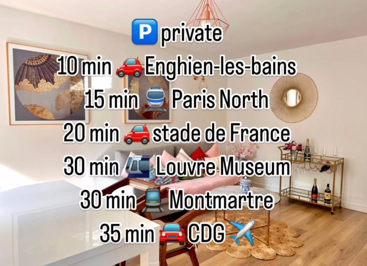 Apart 85 M2 Proche De Paris Stade De France Parking Free Groslay Exterior photo